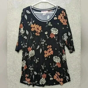 Free With BUNDLE PENNINGTON Plus size women shirt floral Pattern size X
